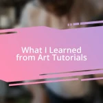 What I Learned from Art Tutorials