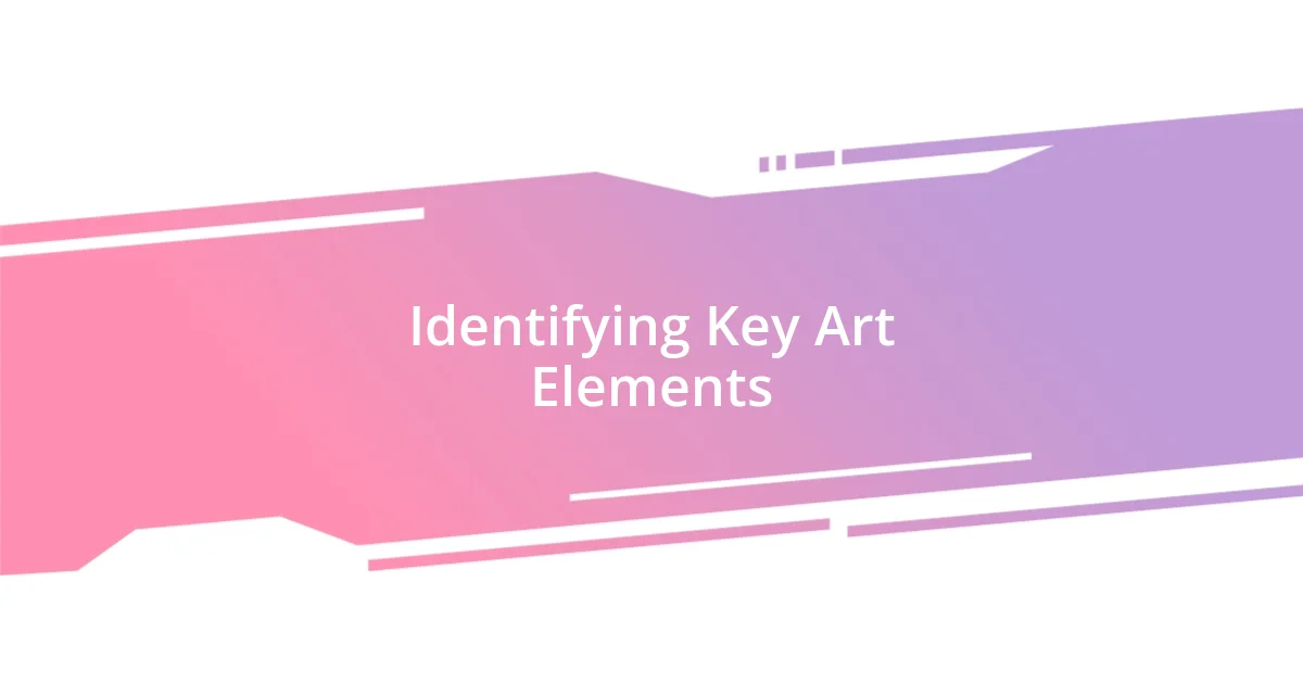 Identifying Key Art Elements